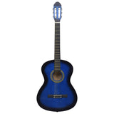 ZNTS Classical Guitar for Beginner Blue 4/4 39" Basswood 70108