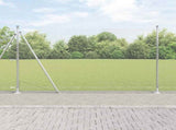 Hexagonal Fence with Concrete Base 25 x 1.5 m Galvanised Steel 3353810