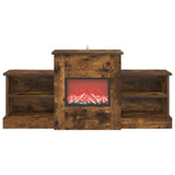 Electric Fireplace Smoked Oak 110 x 30 x 50 cm Engineered wood 8021163