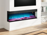1800W 15-40&degC Adjustable Flame Glass Panel Convector Heater, 127cm T3398P378795
