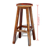 241647 Bar Stool Solid Reclaimed Wood