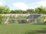 Chicken Cage 3 pcs Silver 600 x 200 x 200 cm Steel and PE 3381110