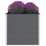 Garden Raised Bed WPC 100x100x91 cm Grey 43606