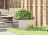 Planter Silver 90 x 90 x 50 cm Galvanised Steel 883757