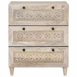 Sideboard White 60 x 33 x 75 cm Solid mango wood 4018119