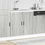 Sink Base Cabinet "Porto" Grey Sonoma 80x46x81.5 cm Engineered Wood 853933