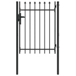 Fence Gate Grey 100 x 120 cm Powder coated steel 42008880