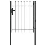Fence Gate Boxtel Grey 103 x 175 cm Powder-Coated Steel 42008880