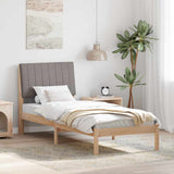Bed Frame with Headboard Brown 75 x 190 cm Solid Pine Wood 878932