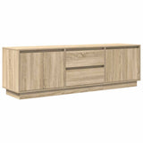 TV Cabinet with LED Lights Sonoma Oak 160,5x41x50 cm 3328428