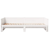 Pull-out Day Bed White 203.5 x 184 x 56.5 cm Solid Pine Wood 834679