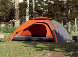 Camping Tent Dome 4-Person Grey and Orange Quick Release 4004244