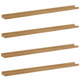 Wall Shelf 4 pcs Brown 100 x 9 x 3 cm Engineered Wood 42020019