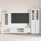 TV Cabinet Set with Drawer FLORIN 3 pcs White Engineered Wood 3397964