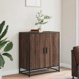 Sideboard Brown Oak 68x35x76 cm Engineered Wood and Metal 848968