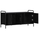 TV Cabinet 99 x 33 x 50 cm Black Oak Engineered Wood 8013734