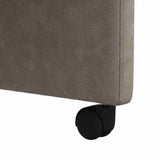 Dining Chairs with Wheels 2 pcs Grey 57 x 67 x 98 cm 42017894