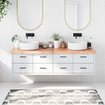 Bathroom Countertop Light Brown 180x50xcm Treated Solid Wood 3156166