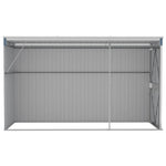 Wall-mounted Garden Shed Grey 118x288x178 cm Galvanised Steel 316226
