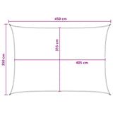 Sunshade Sail Light Grey and White 3.5 x 4.5 m HDPE 42032951