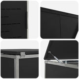 Wheelie Bin Storage Black 138 x 77.5 x 112.5 cm Stainless Steel 3422237