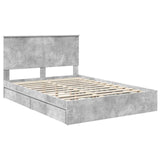 Storage Bed Concrete Grey 160 x 200 cm Engineered Wood 3409534
