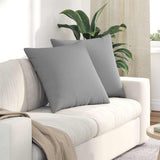 Sofa Pillows 2 pcs Cloud Grey 80 x 80 cm Fabric 42014053