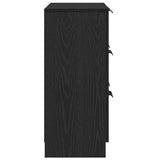 Sideboard with Drawer Black Oak 60 x 30 x 70 cm Engineered Wood 862087