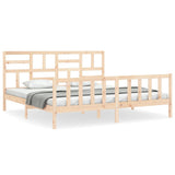 Bed Frame without Mattress 200x200 cm Solid Wood Pine 3193096