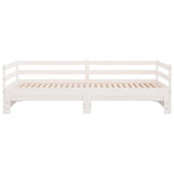 Pull-out Day Bed without Mattress White 90x190 cm 814655