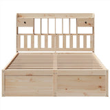 Bed Frame without Mattress 140x190 cm Solid Wood Pine 3323506