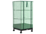 Garden Planter with Greenhouse Cover&Wheels Black PP 3422925