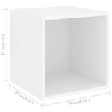 5 Piece TV Cabinet Set White Engineered Wood 3079610