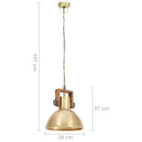 320533 Industrial Hanging Lamp 25 W Brass Round 30 cm E27