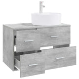 Bathroom Furniture Set 2 pcs Concrete Grey Engineered Wood 3403987