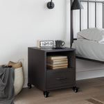 ZNTS Bedside Cabinet Black 36x39x43.5 cm Steel 846704