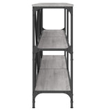 Console Table Grey Sonoma 180x30x75 cm Engineered Wood and Iron 832856