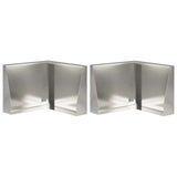 Retaining Wall 2 pcs 50 x 50 x 40 cm Stainless Steel Silver 8015222
