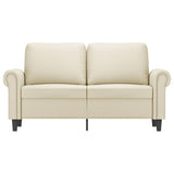 2-Seater Sofa Cream 120 cm Faux Leather 359500