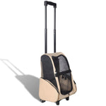 ZNTS Foldable Multipurpose Pet Trolley Beige 170192