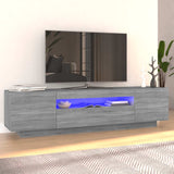 TV Cabinet with LED Lights Grey Sonoma 160x35x40 cm 815727
