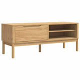 Hallway Bench FLORO Wax Brown 115 x 40 x 45 cm Solid Pine Wood 42011243