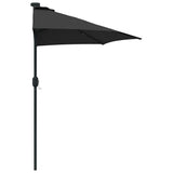 Garden Parasol Black 294 x 150 x 224 cm Polyester and Steel 42003273