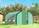3 x 2 Polytunnel Greenhouse, with Windows and Doors - Green T3398P311644