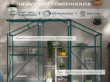 6 x 2.5ft Polycarbonate Greenhouse Walk-In Green House with Rain Gutter, Sliding Door, Window, T3398P323960