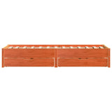 Bed Frame without Mattress Wax Brown 90x200 cm Solid Wood Pine 3301721
