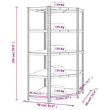 5-Layer Corner Shelf Blue Steel&Engineered Wood 152870