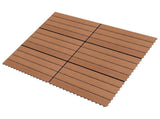 WPC Tiles 60x30 cm 6 pcs 1m Brown 49055