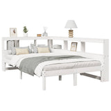 Bookcase Bed without Mattress White 120x190 cm Solid Wood Pine 3324336