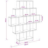 Wall Shelf Smoked Oak 120 x 20 x 136 cm Engineered Wood 8012160